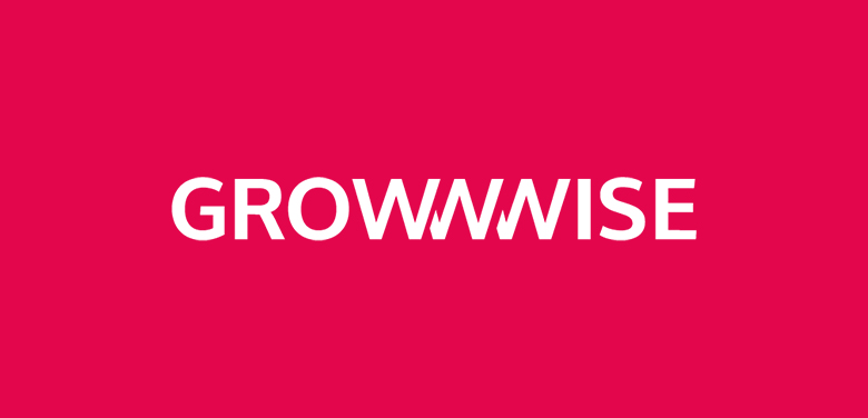 A red background with the word growwise on it.